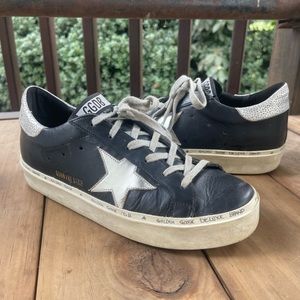 Golden Goose HISTAR Black Leather/Shiny Star 38